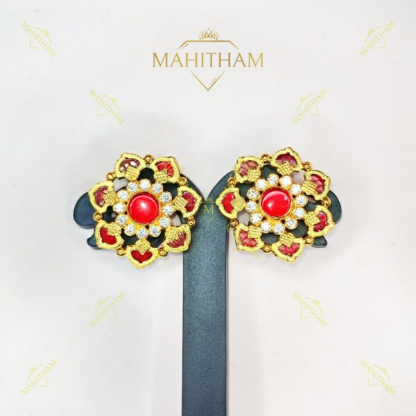 red-palakka-flower-stud