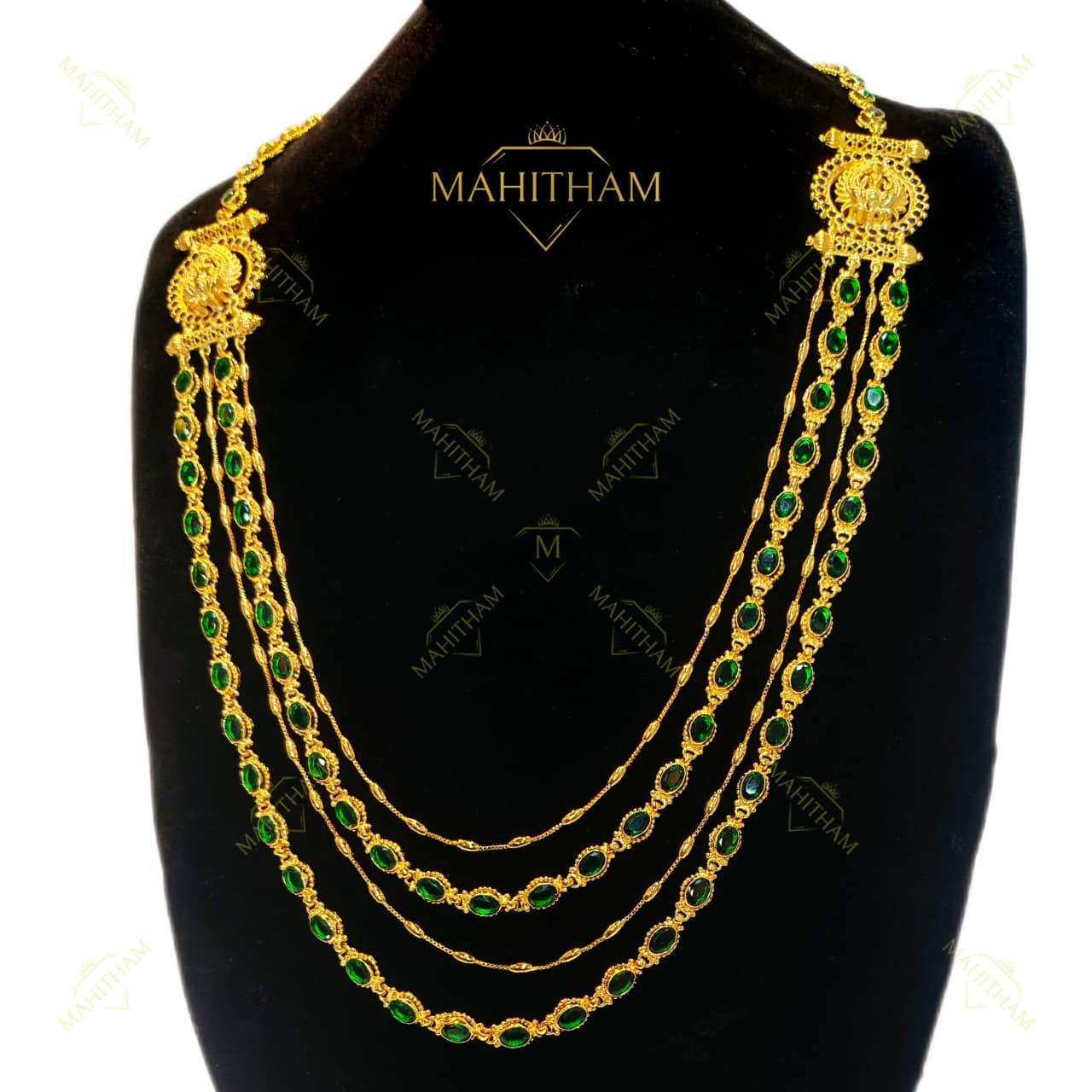 4layer green_1 Four Layer Necklace- Green