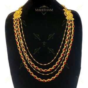 Four Layer Necklace- Red
