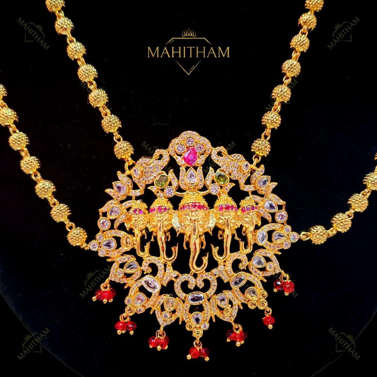 Anna pendent necklace_1 Gajashree haram_1