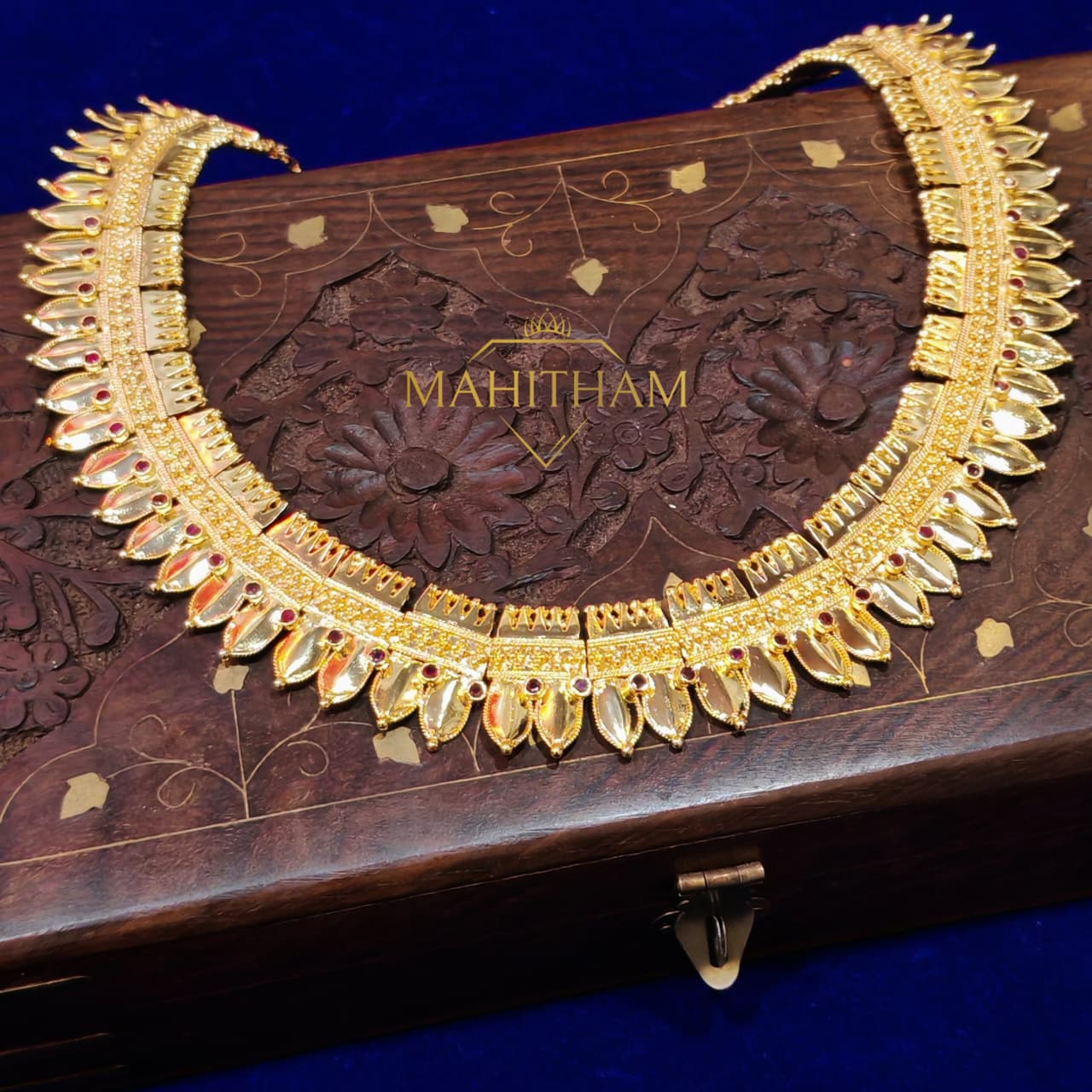 Elathalli necklce MG-2132: Ruby Stone Elathalli Necklace_2