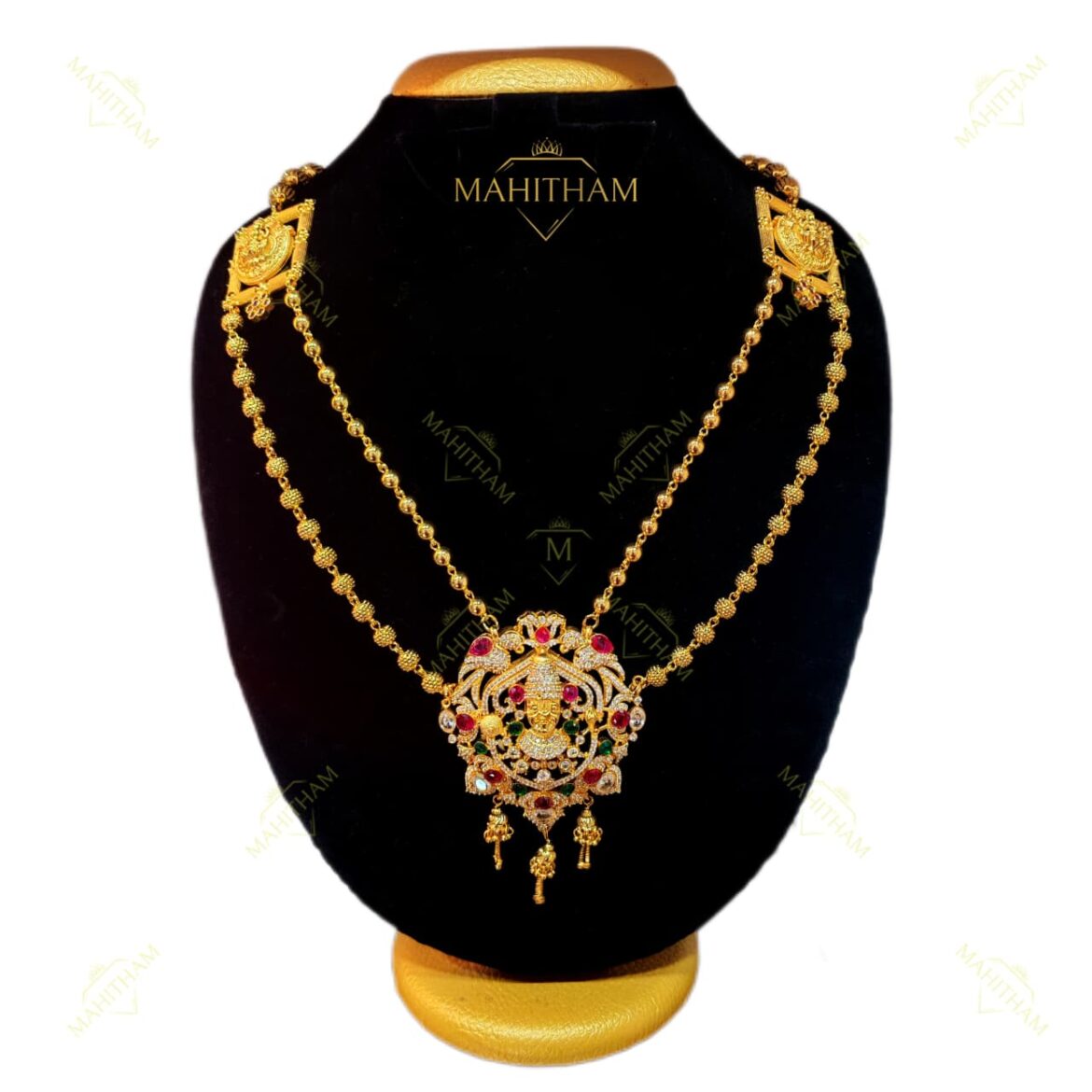 MG-2152 | Multistone Tirupati Pendant Haram