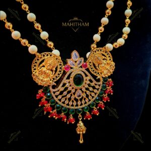 MG-2153 | RED and Green Stone necklace_1