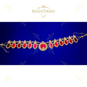 Mahitham Red Nagapadam Hip Chain – MG-2156