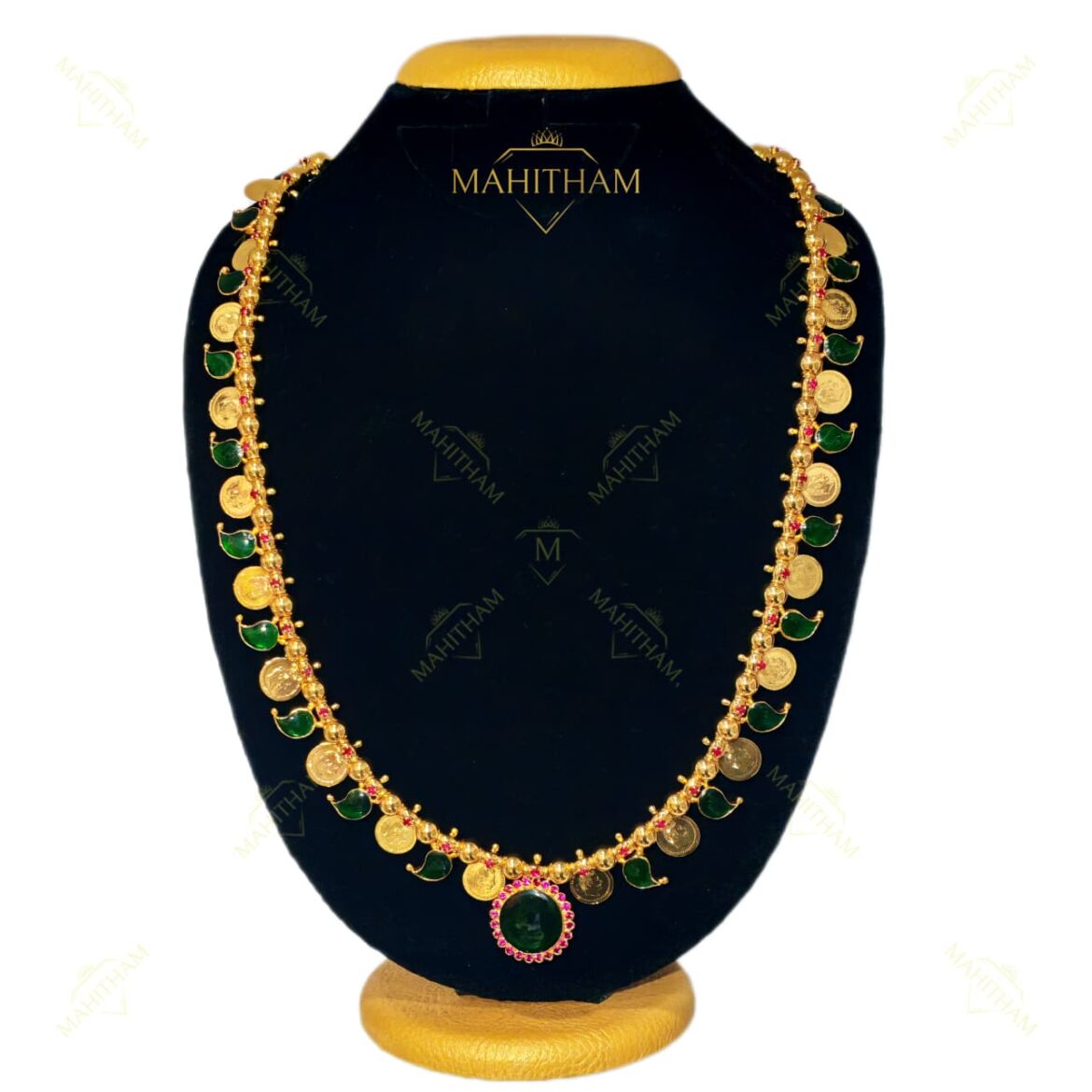 MG-2157 | Traditional Long Mango and Head Coin Necklace