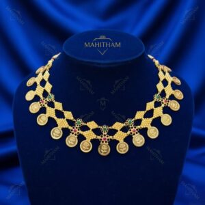 Mahitham Traditional Coin Rose Choker MG-2160