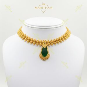 Mahitham Green Nagapadam Centre Necklace – MG-2170