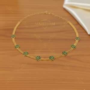 Green AD Stone Flower Choker – MG-2179