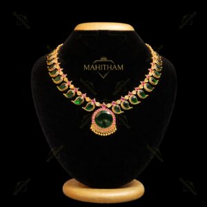 Green Mango Glass Stone Kemp Necklace – MG-2172