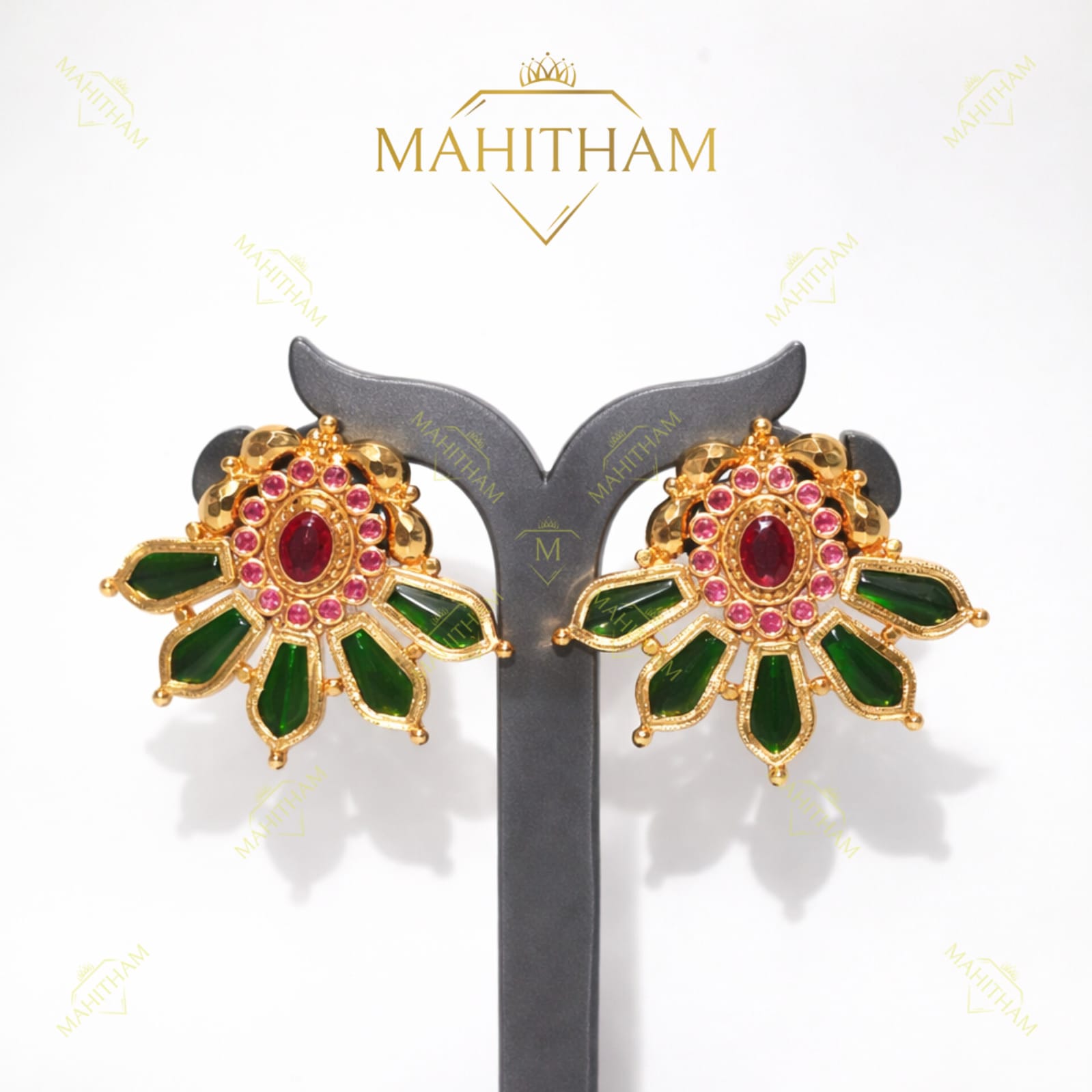 Red AD Nagapadam Ear Stud