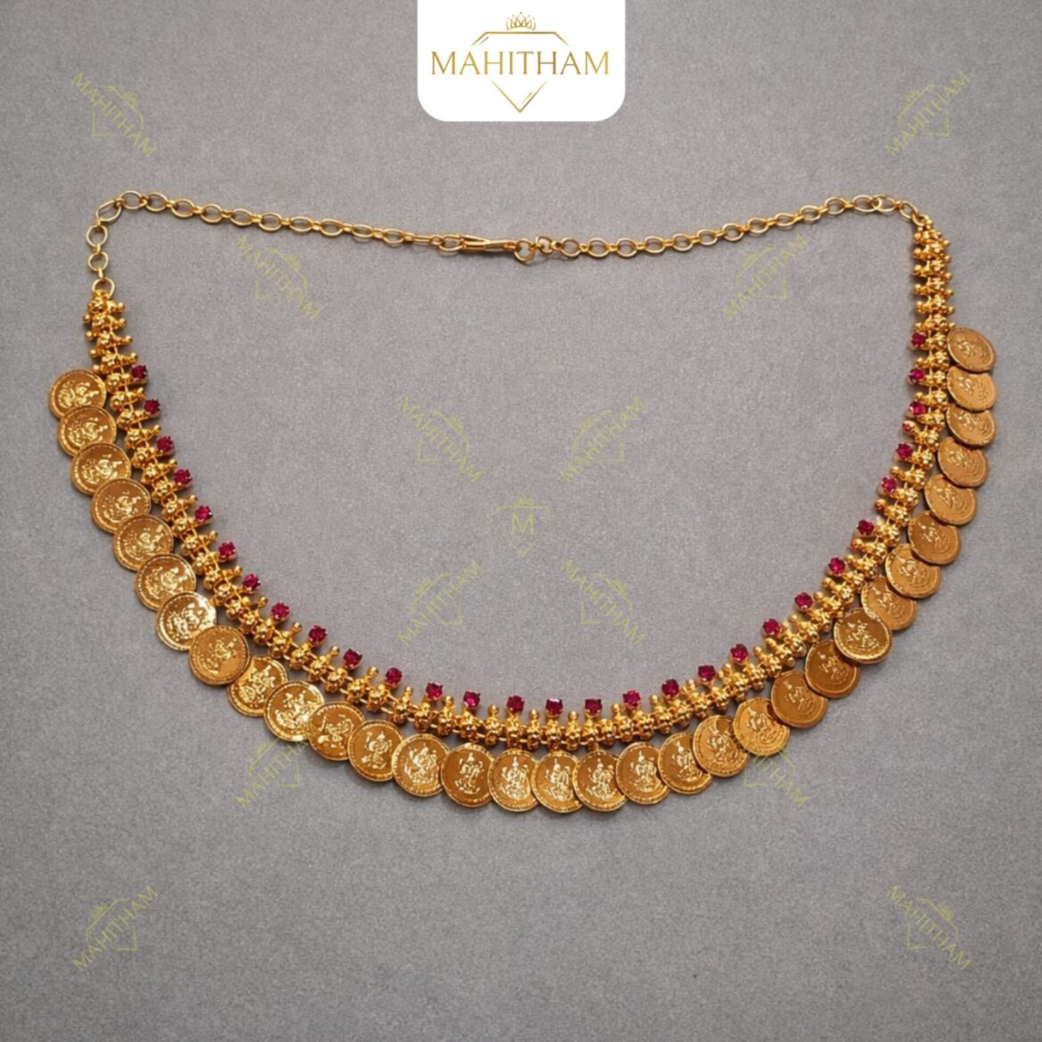 Ruby Adukku Coin Necklace – MG-2184