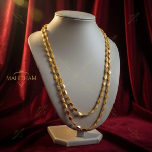 Double Avil Chain Long Necklace – MG-2182