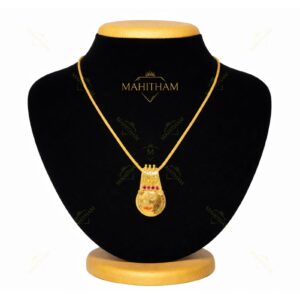 Ruby Head Coin Pendant Chain | MG-2197_1