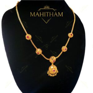 Kolussu traditional necklace ruby stone heritage design MG-2235