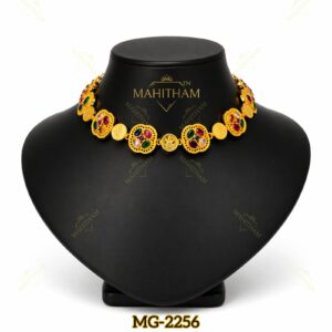 multi colour stone coin choker traditional design MG-2256