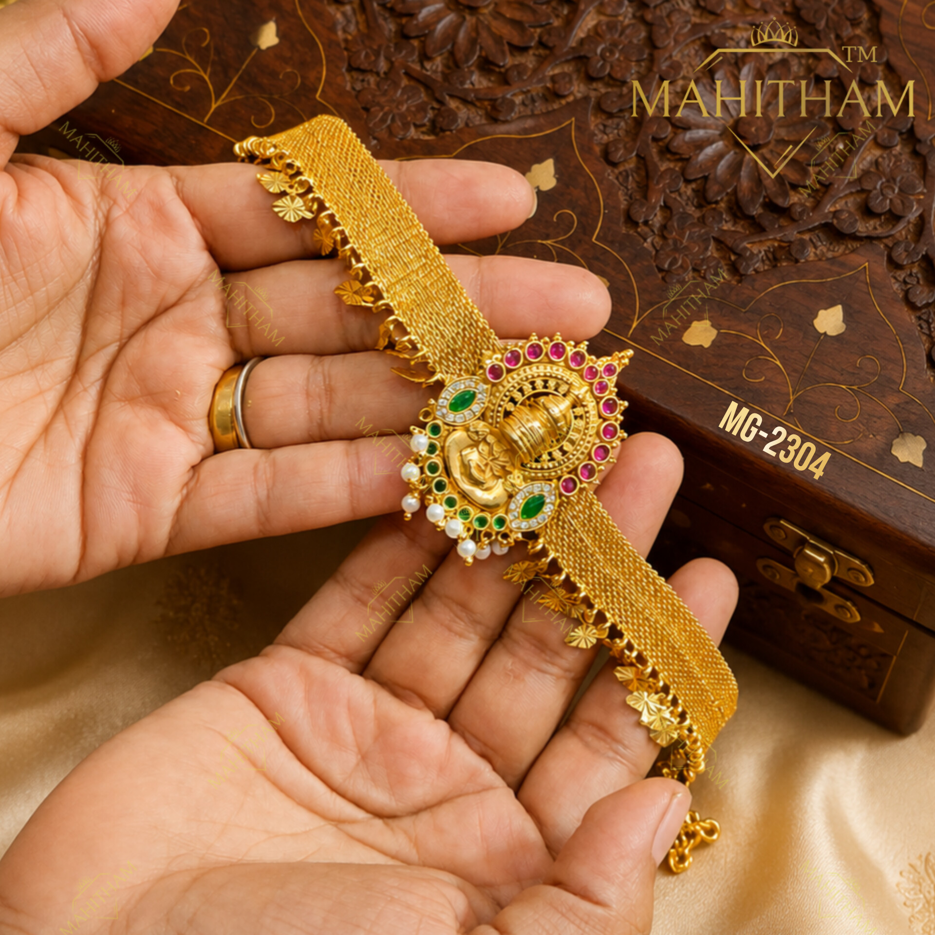 Kathakali Alukku Mala MG-2304 Traditional Kerala Choker Necklace