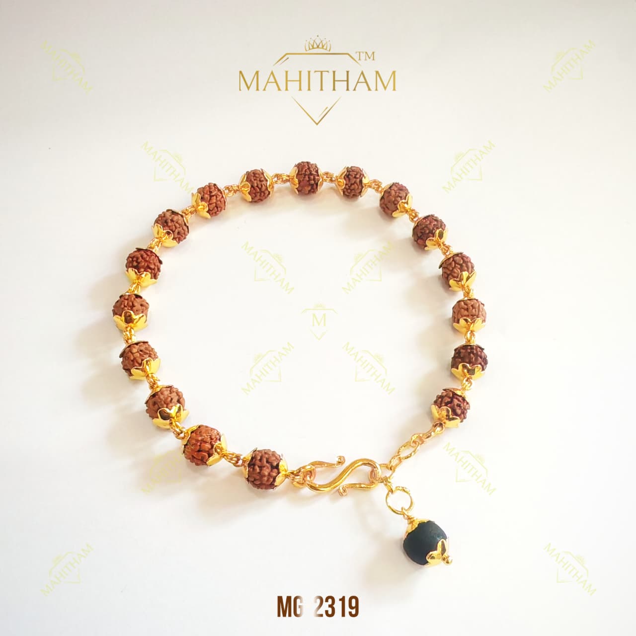 Rudraksha Bracelet with Karimani Hanging MG-2319